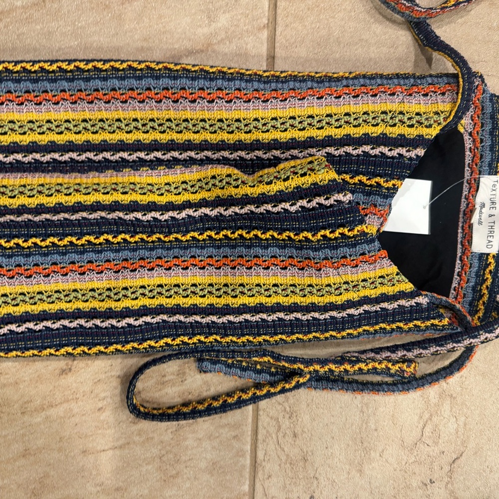 Madewell Black and White Ribbed Crop Tank Top - Picture 4 of 4